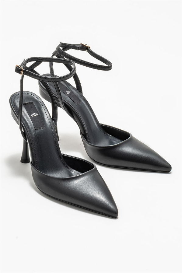 Siyah topuklu kadın ayakkabı - Elle Shoes