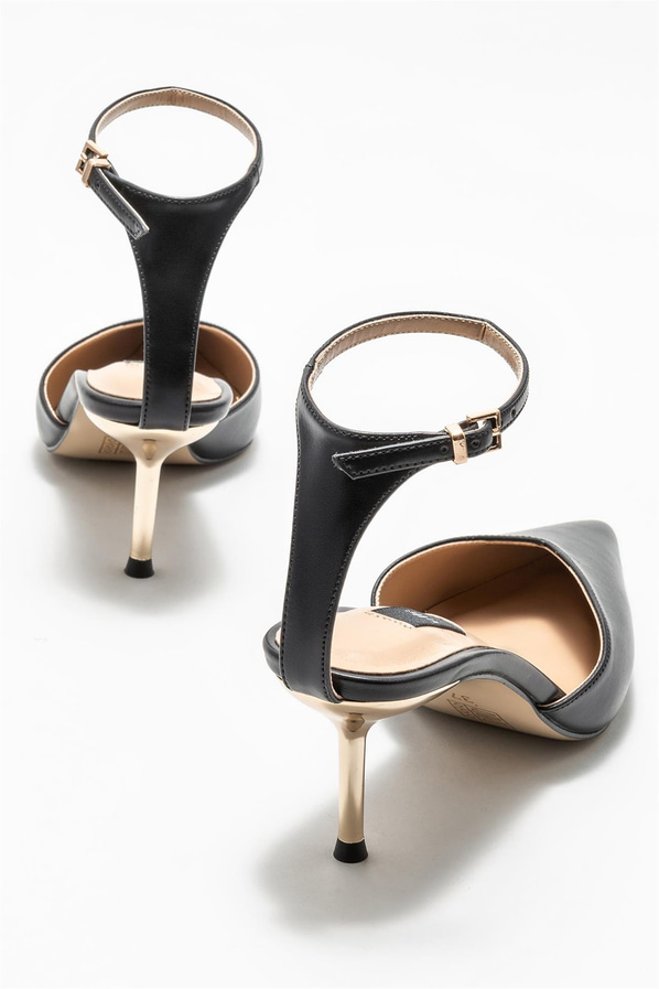 Siyah topuklu kadın ayakkabı - Elle Shoes