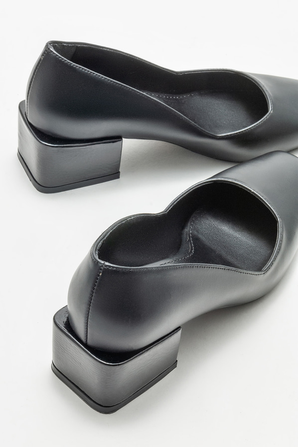 Siyah topuklu kadın ayakkabı - Elle Shoes