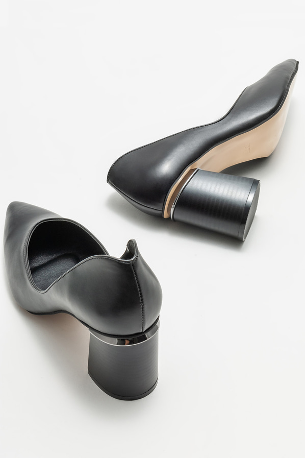 Siyah topuklu kadın ayakkabı - Elle Shoes