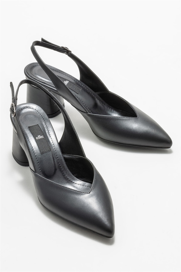 Siyah topuklu kadın ayakkabı - Elle Shoes
