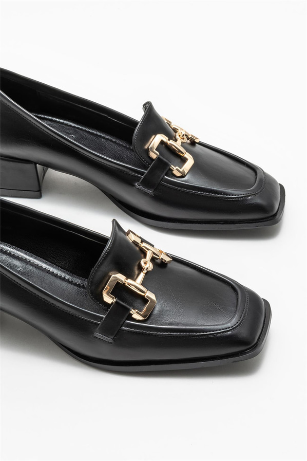 Siyah topuklu kadın ayakkabı - Elle Shoes