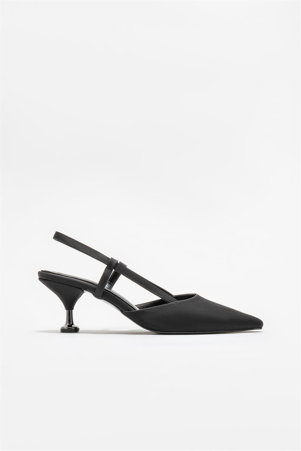 Siyah topuklu kadın ayakkabı - Elle Shoes