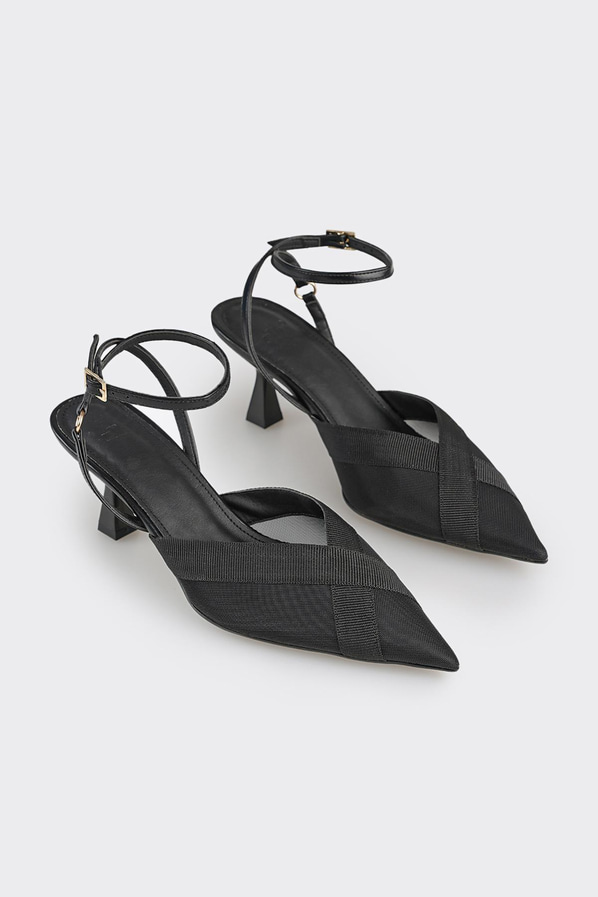 Siyah topuklu kadın ayakkabı - Elle Shoes