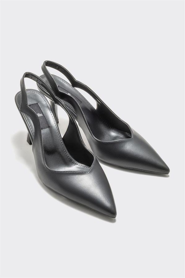 Siyah topuklu kadın ayakkabı - Elle Shoes