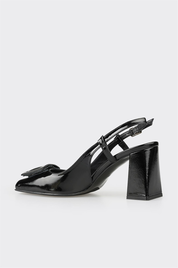 Siyah topuklu kadın ayakkabı - Elle Shoes