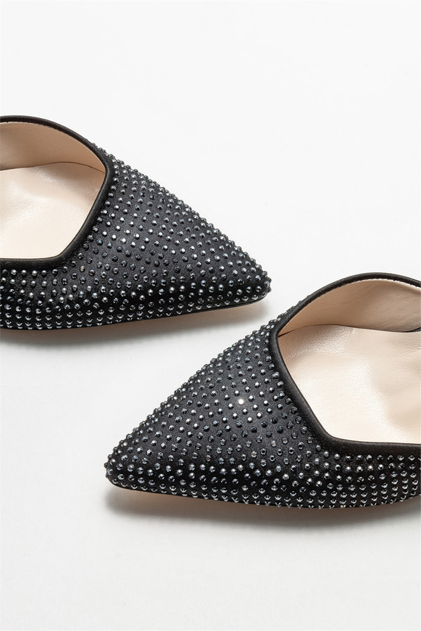 Siyah topuklu kadın ayakkabı - Elle Shoes
