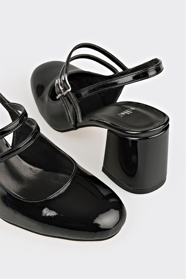 Siyah topuklu kadın ayakkabı - Elle Shoes