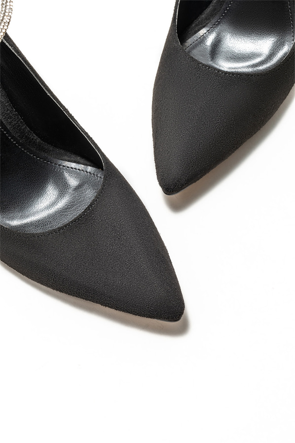 Siyah topuklu kadın stiletto - Elle Shoes