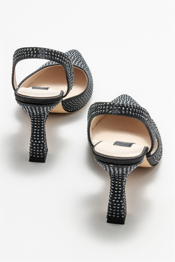 Siyah topuklu kadın ayakkabı - Elle Shoes