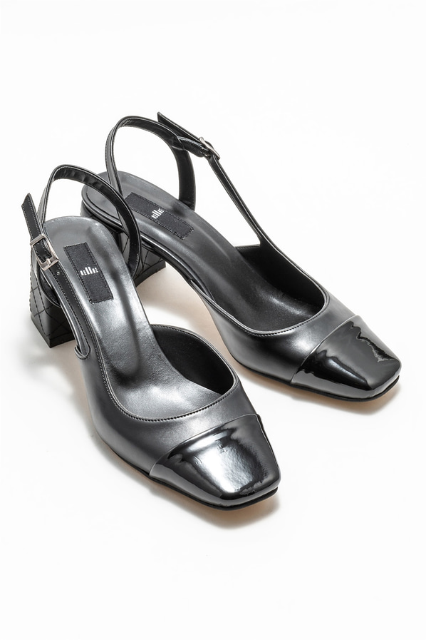 Siyah topuklu kadın ayakkabı - Elle Shoes