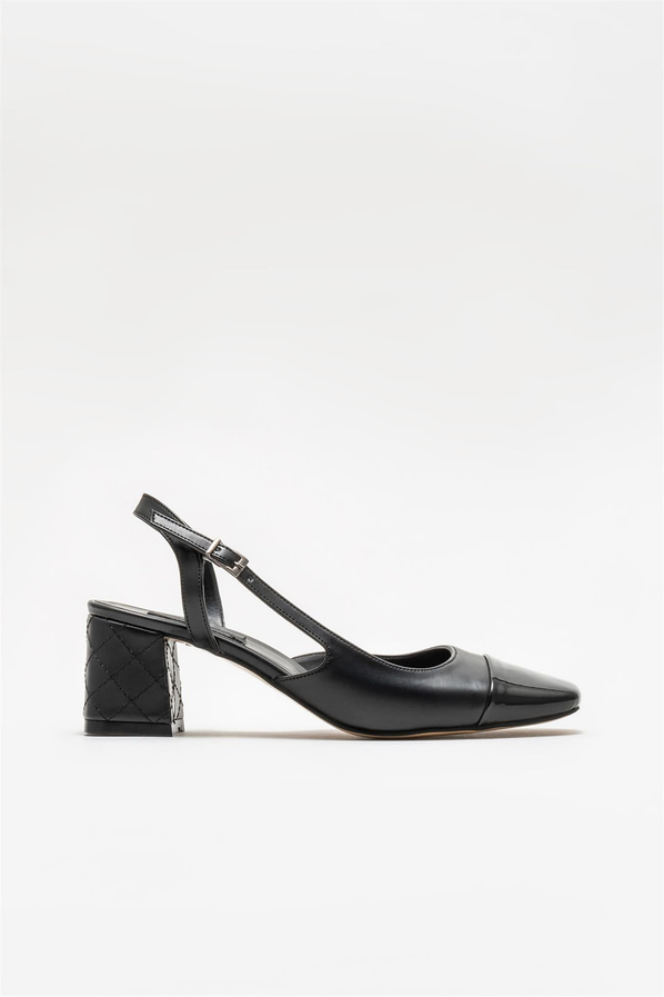 Siyah topuklu kadın ayakkabı - Elle Shoes