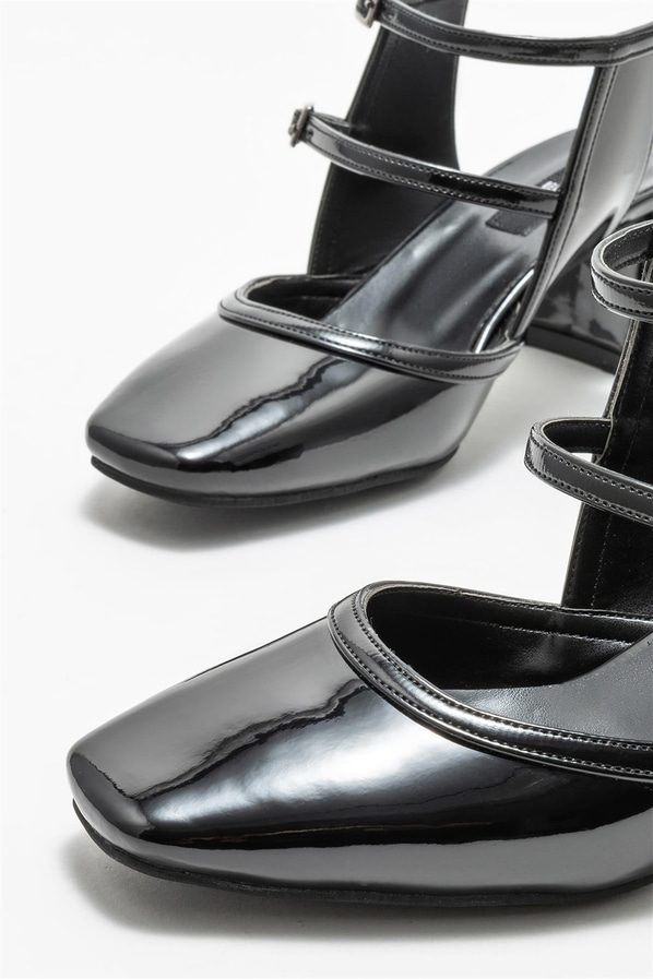 Siyah topuklu kadın ayakkabı - Elle Shoes