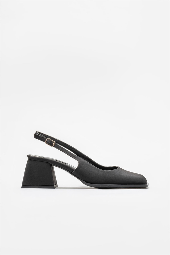 Siyah topuklu kadın ayakkabı - Elle Shoes