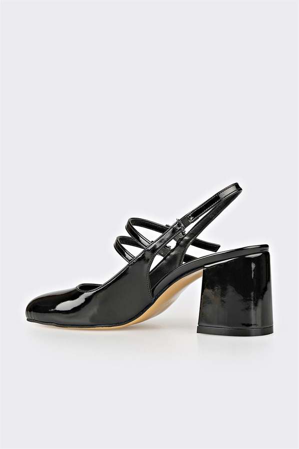 Siyah topuklu kadın ayakkabı - Elle Shoes