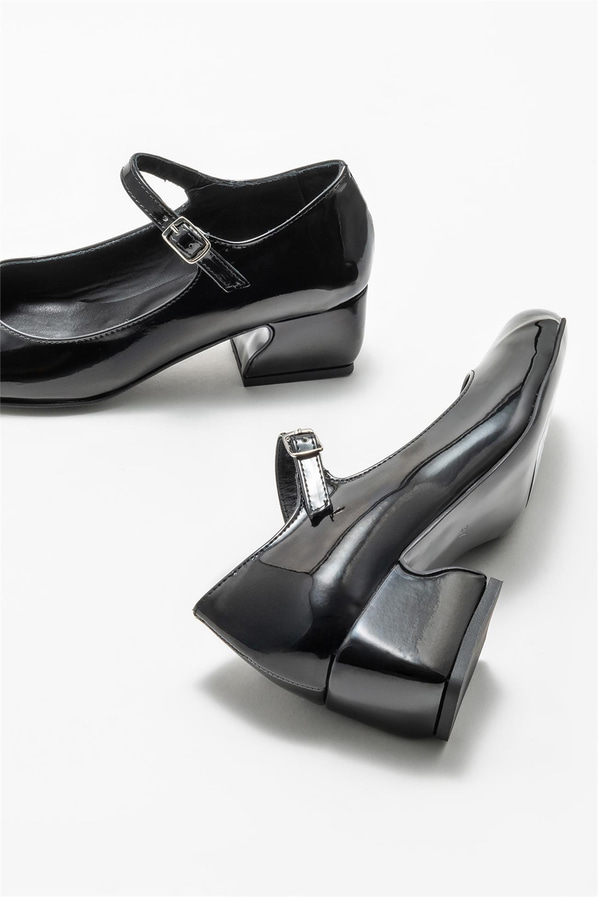 Siyah topuklu kadın ayakkabı - Elle Shoes
