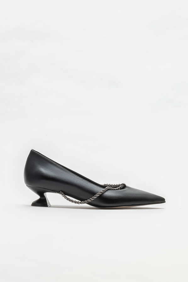 Siyah topuklu kadın ayakkabı - Elle Shoes