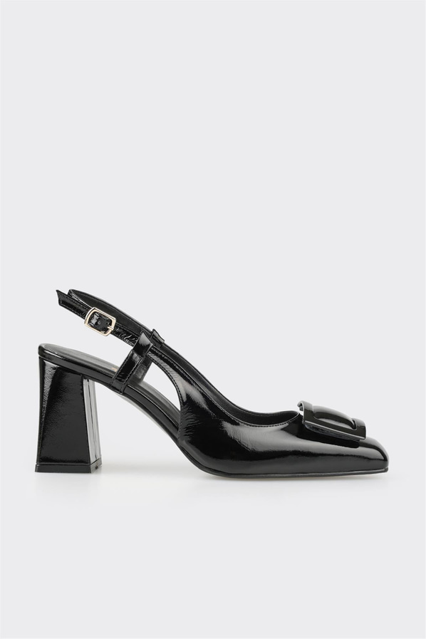 Siyah topuklu kadın ayakkabı - Elle Shoes