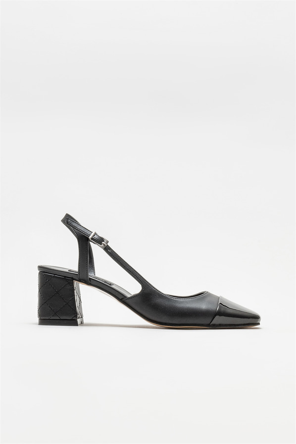 Siyah topuklu kadın ayakkabı - Elle Shoes