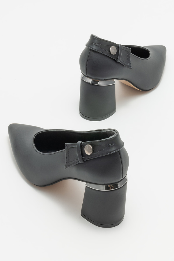 Siyah topuklu kadın ayakkabı - Elle Shoes
