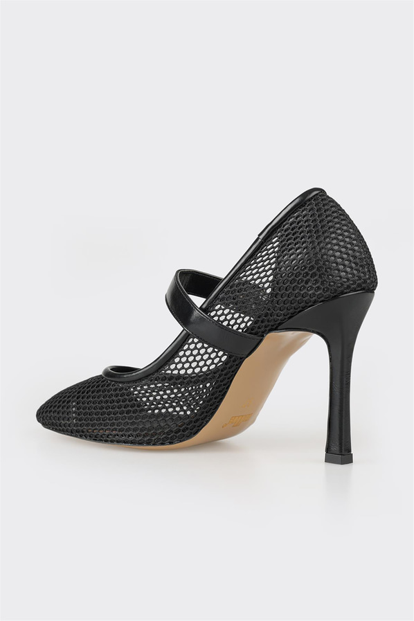Siyah topuklu kadın ayakkabı - Elle Shoes