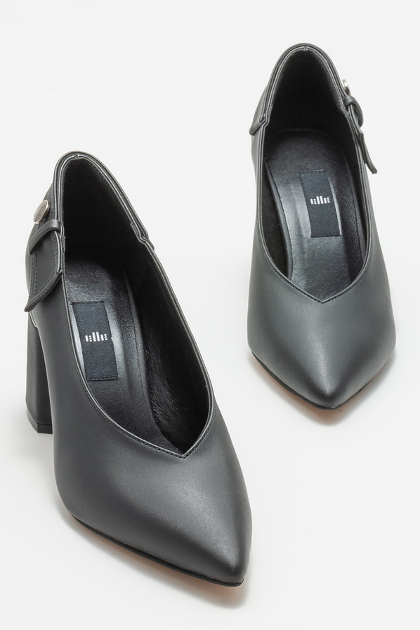 Siyah topuklu kadın ayakkabı - Elle Shoes