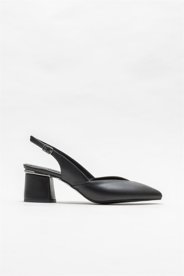 Siyah topuklu kadın ayakkabı - Elle Shoes