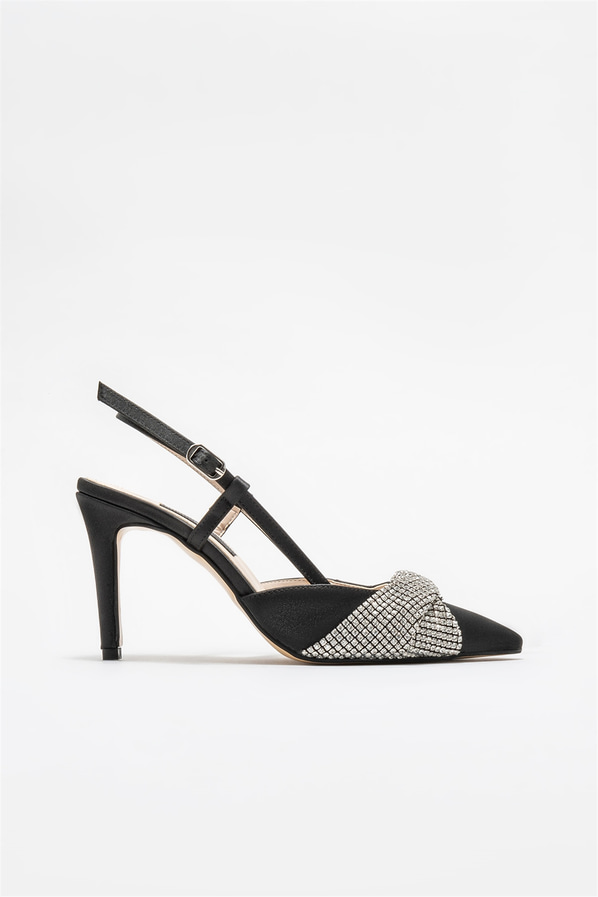 Siyah topuklu kadın ayakkabı - Elle Shoes