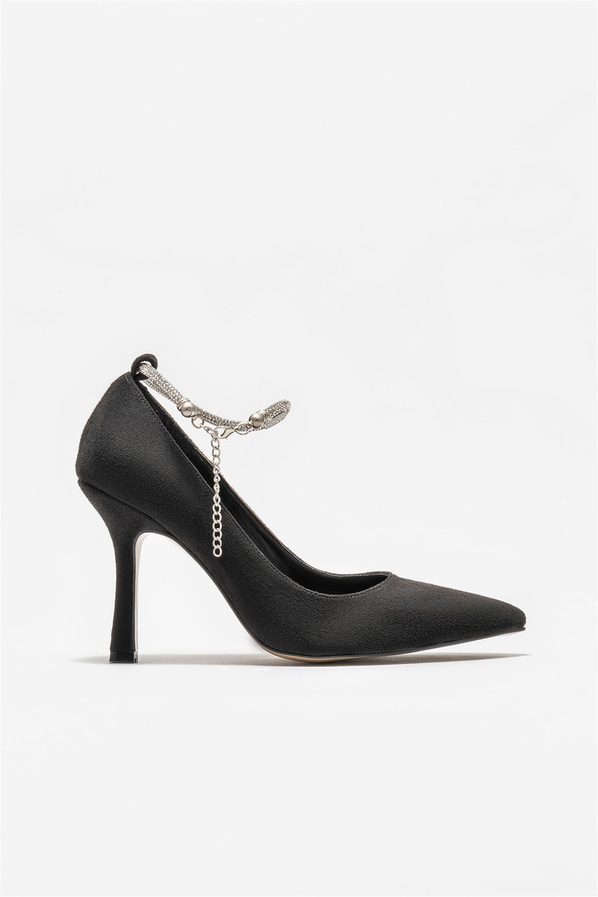 Siyah topuklu kadın stiletto - Elle Shoes