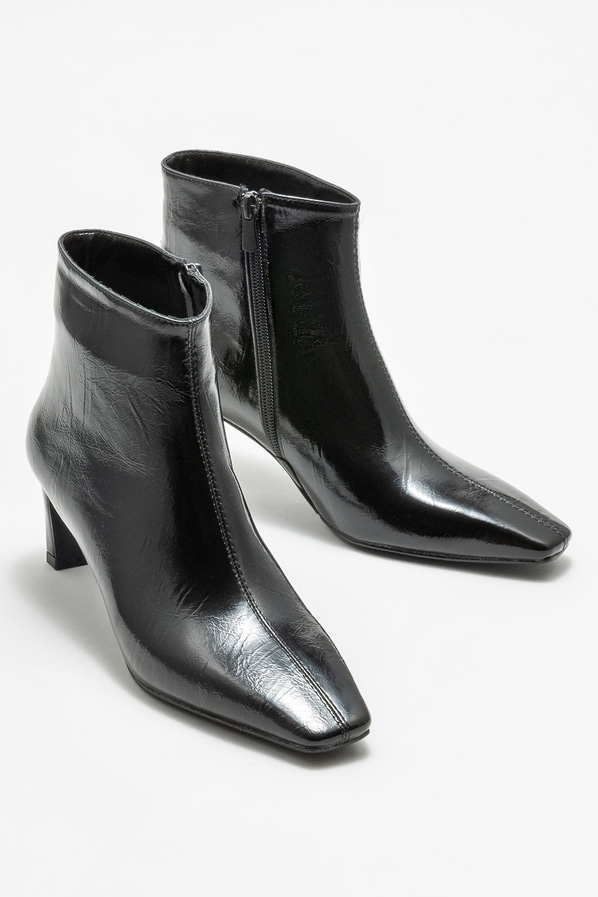 Siyah topuklu kadın bot - Elle Shoes