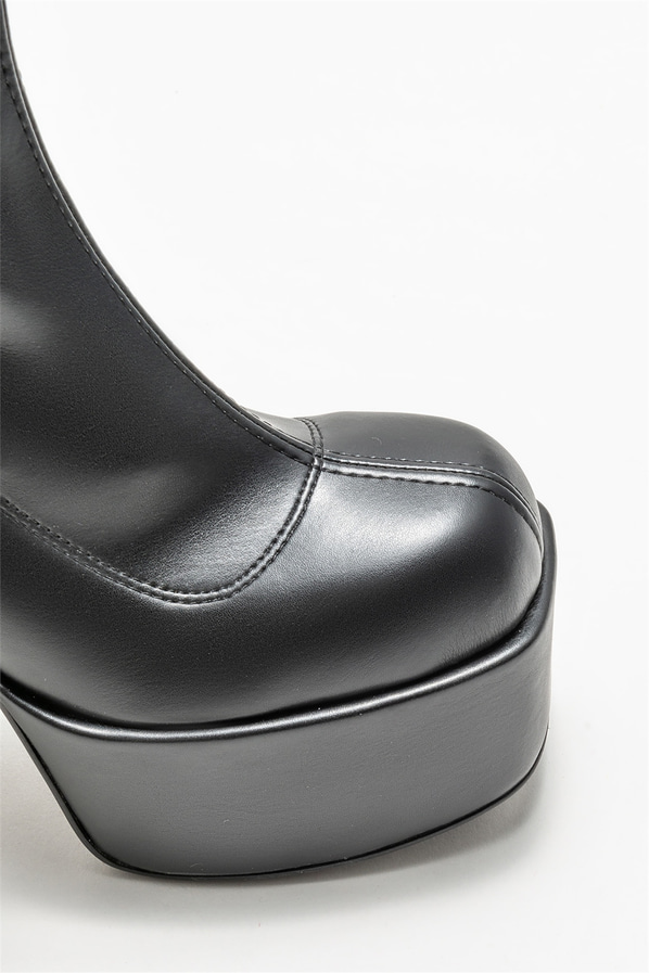 Siyah topuklu kadın bot - Elle Shoes