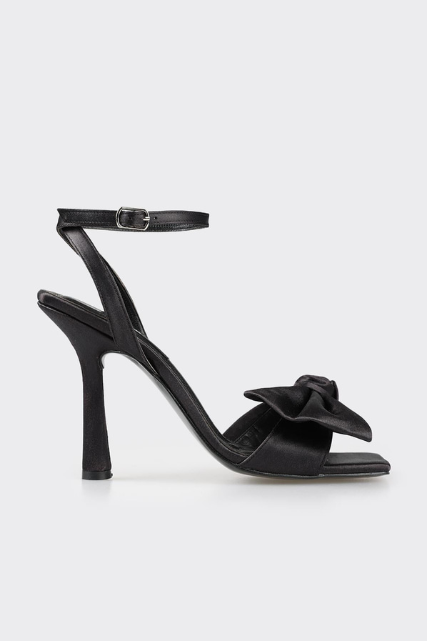Siyah topuklu kadın sandalet - Elle Shoes