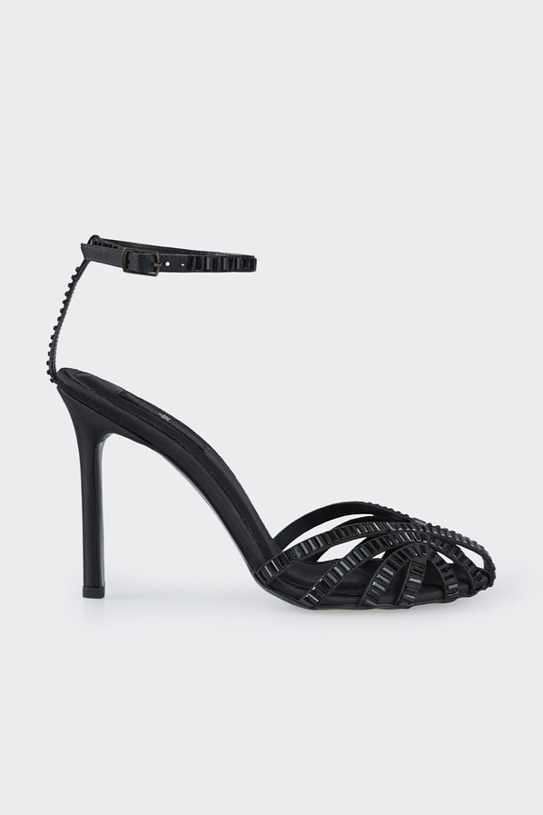 Siyah topuklu kadın sandalet - Elle Shoes