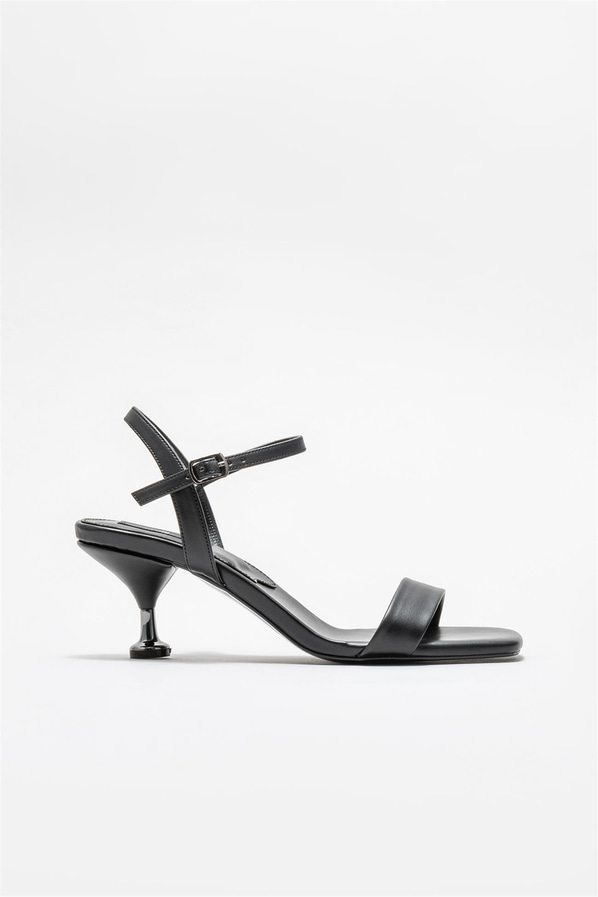 Siyah topuklu kadın sandalet - Elle Shoes