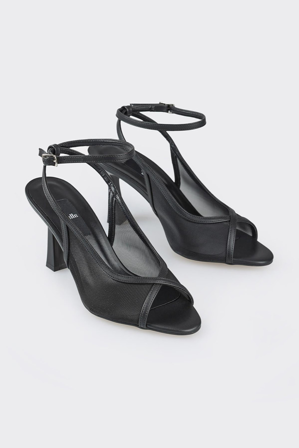 Siyah topuklu kadın sandalet - Elle Shoes