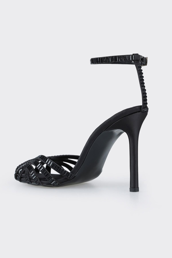 Siyah topuklu kadın sandalet - Elle Shoes