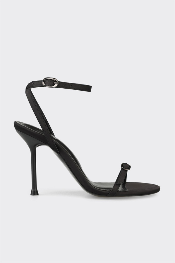 Siyah topuklu kadın sandalet - Elle Shoes