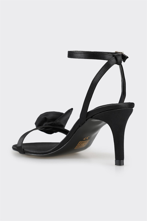 Siyah topuklu kadın sandalet - Elle Shoes