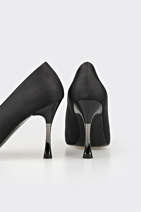 Siyah kadın topuklu ayakkabı - Elle Shoes