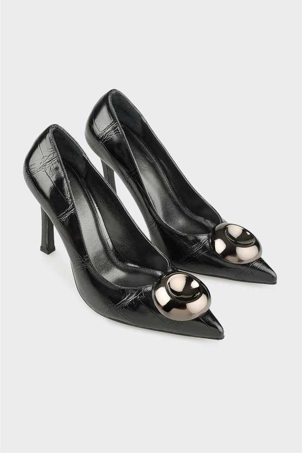 Siyah Kadın Yüksek Topuk Ayakkabı