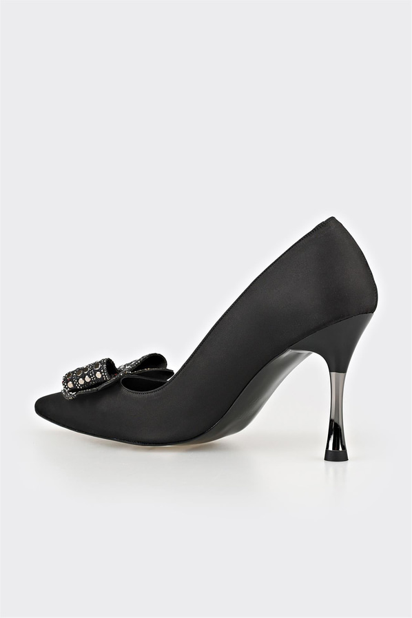 Siyah kadın topuklu ayakkabı - Elle Shoes
