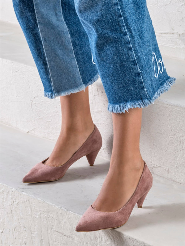 Pudra kadın ayakkabı - Elle Shoes