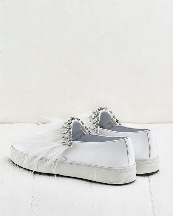 Beyaz kadın ayakkabı - Elle Shoes