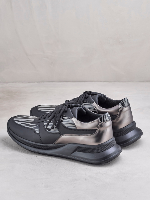 STEPH ERKEK AYAKKABI SIYAH/ZEBRA