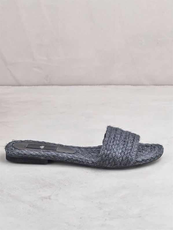 Siyah kadın düz terlik - Elle Shoes