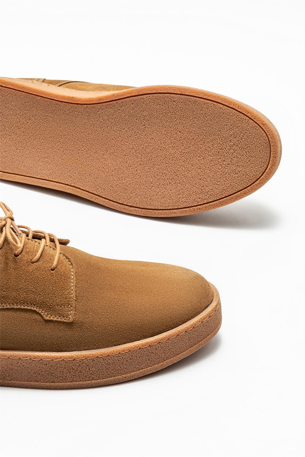 Taba deri erkek günlük ayakkabı, günlük kullanım için - Elle Shoes