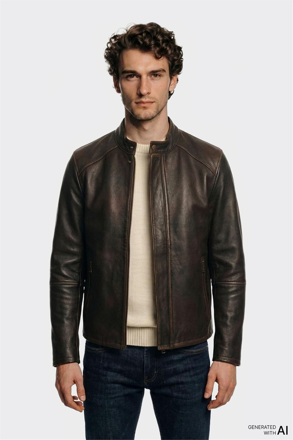 Taba Deri Erkek Ceket