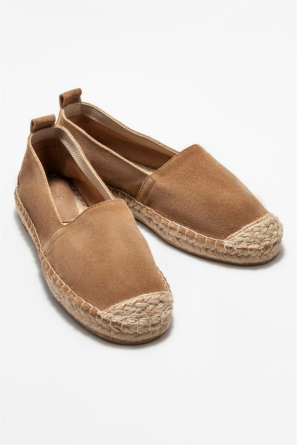 Taba deri erkek espadril - Elle Shoes