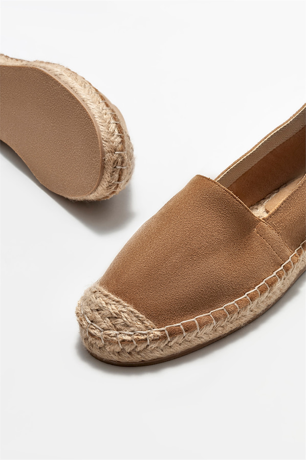 Taba deri erkek espadril - Elle Shoes