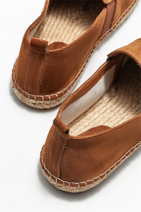 Taba deri erkek espadril - Elle Shoes